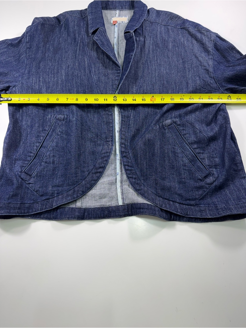 Anthropologie Pilcro Denim Blazer with a Structured Notch Collar - Picture 4 of 10